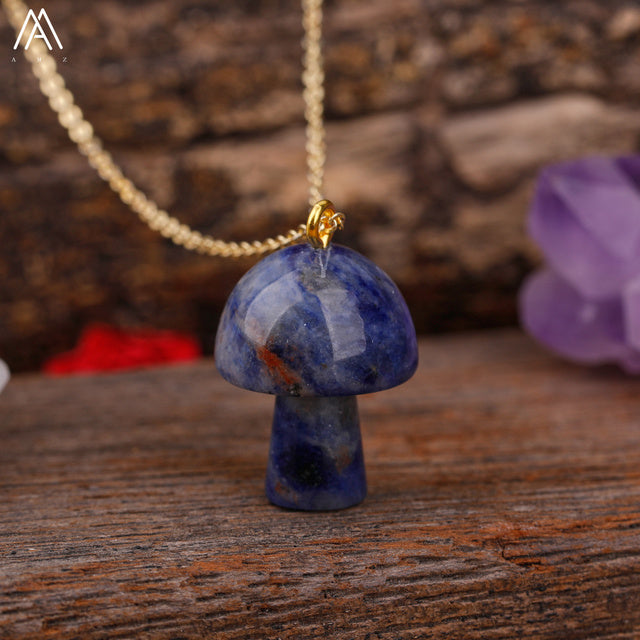 Healing Mushroom stone necklaces by Style's Bug - Style's Bug Sodalie