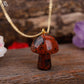 Healing Mushroom stone necklaces by Style's Bug - Style's Bug Gold Swan