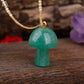 Healing Mushroom stone necklaces by Style's Bug - Style's Bug Green Adventurine
