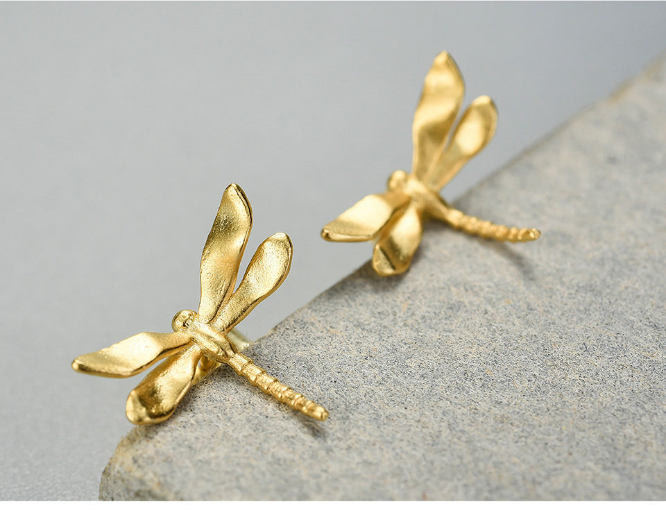 Dragonfly Earrings by Style's Bug - Style's Bug Gold plated