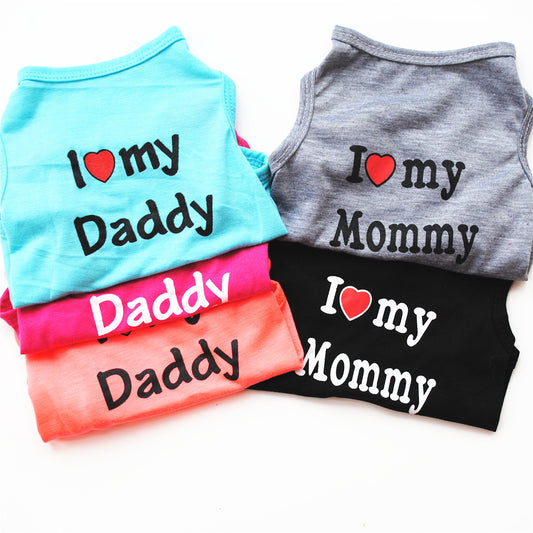 I Love my Mommy/Daddy pet t-shirts by Style's Bug - Style's Bug