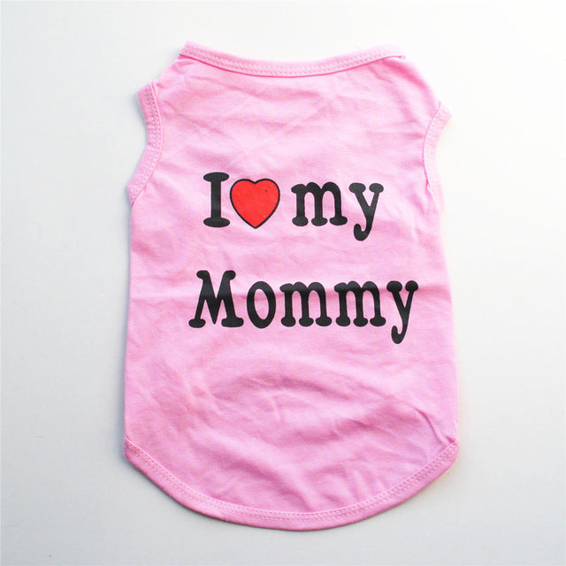 I Love my Mommy/Daddy pet t-shirts by Style's Bug - Style's Bug Pink - mom / L