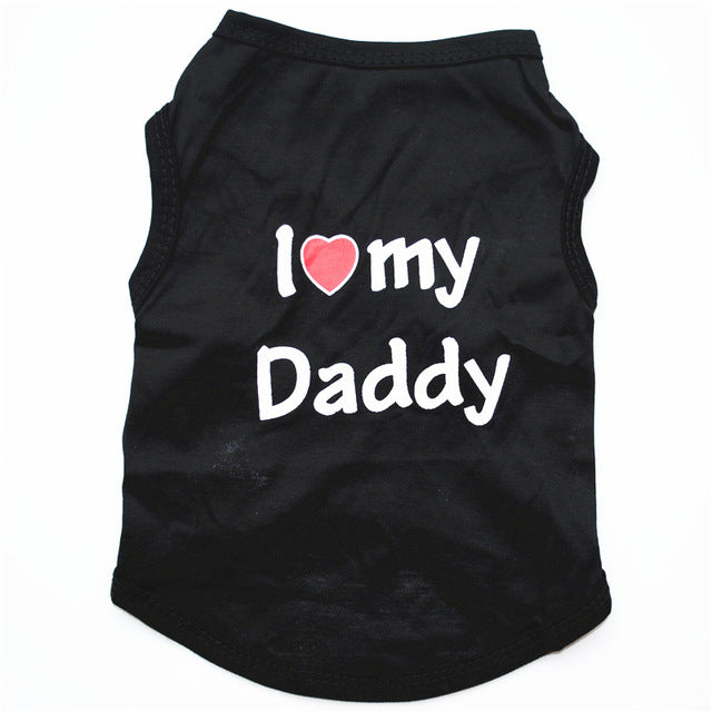 I Love my Mommy/Daddy pet t-shirts by Style's Bug - Style's Bug Black - dad / L