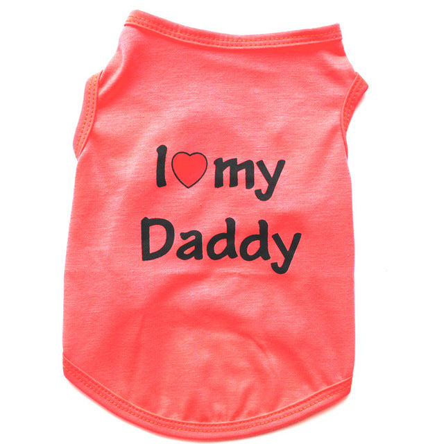 I Love my Mommy/Daddy pet t-shirts by Style's Bug - Style's Bug Orange - Dad / L