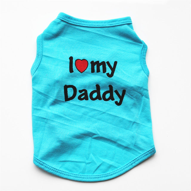 I Love my Mommy/Daddy pet t-shirts by Style's Bug - Style's Bug Sky blue - dad / L
