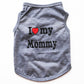I Love my Mommy/Daddy pet t-shirts by Style's Bug - Style's Bug Gray - mom / S