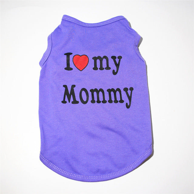 I Love my Mommy/Daddy pet t-shirts by Style's Bug - Style's Bug Purple - mom / L