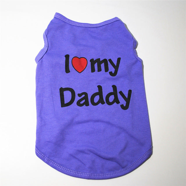 I Love my Mommy/Daddy pet t-shirts by Style's Bug - Style's Bug Purple - dad / L