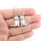 Sitting Pitbull dog earrings by Style's Bug - Style's Bug