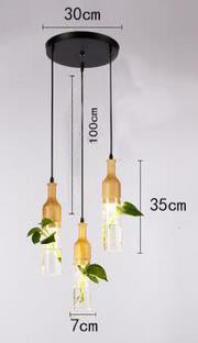 Modern plant bottle lights by Style's Bug - Style's Bug 3 bulb heads + round base