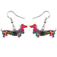 Colorful Dachshund earrings by Style's Bug - Style's Bug