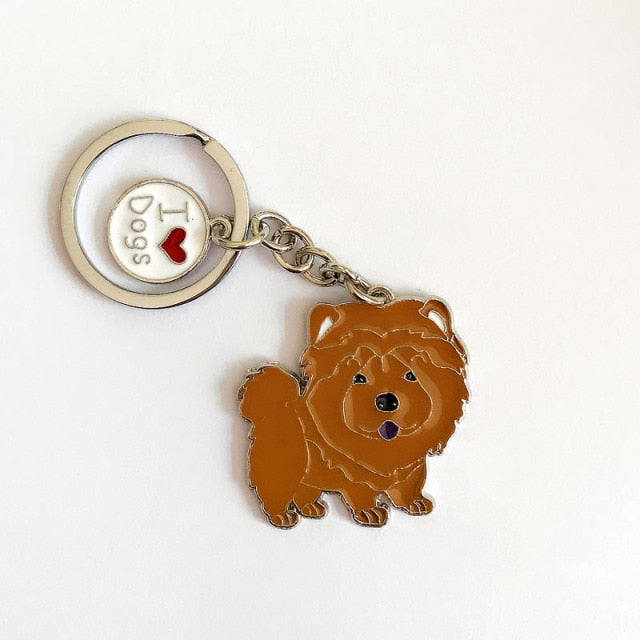 Chow Chow Dog Keychains by Style's Bug (2pcs pack) - Style's Bug Brown