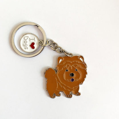 Chow Chow Dog Keychains by Style's Bug (2pcs pack) - Style's Bug Brown