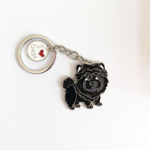 Chow Chow Dog Keychains by Style's Bug (2pcs pack) - Style's Bug Black