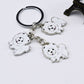 Chow Chow Dog Keychains by Style's Bug (2pcs pack) - Style's Bug Three white chow chows