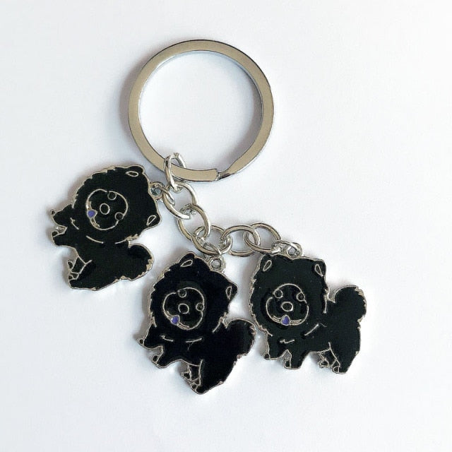 Chow Chow Dog Keychains by Style's Bug (2pcs pack) - Style's Bug Three black chow chows