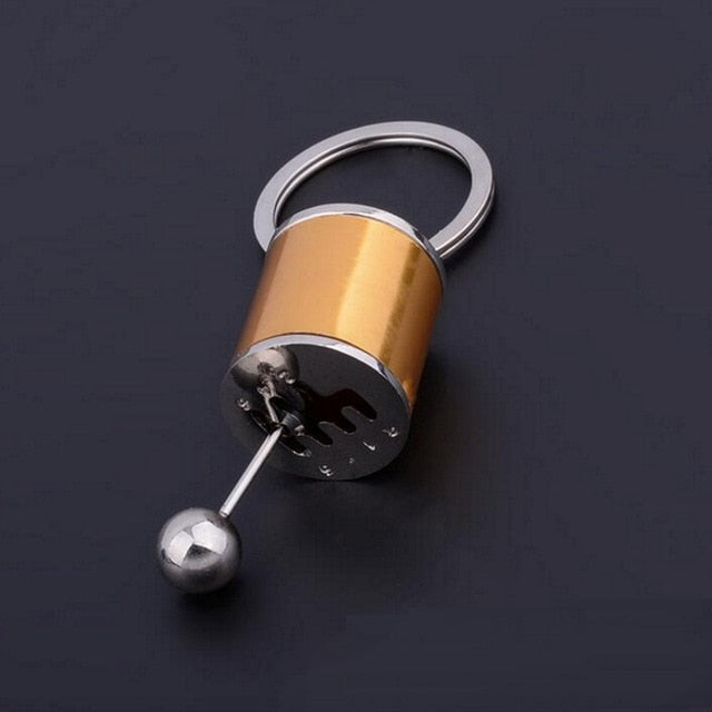 Movable Gear Shift Key chain - Style's Bug Gold