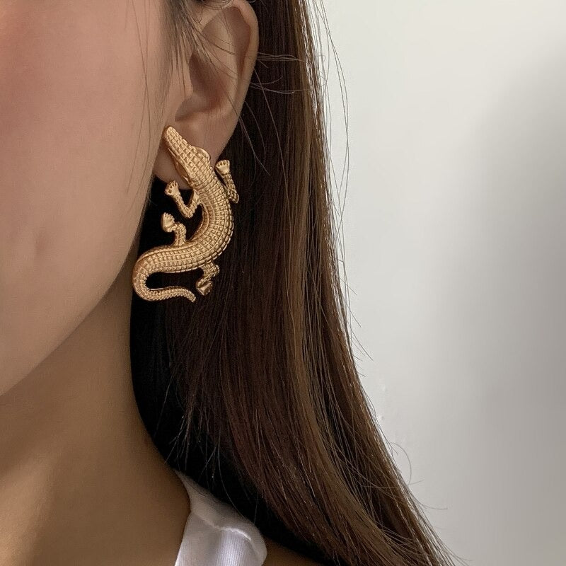 Realistic Crocodile earrings - Style's Bug