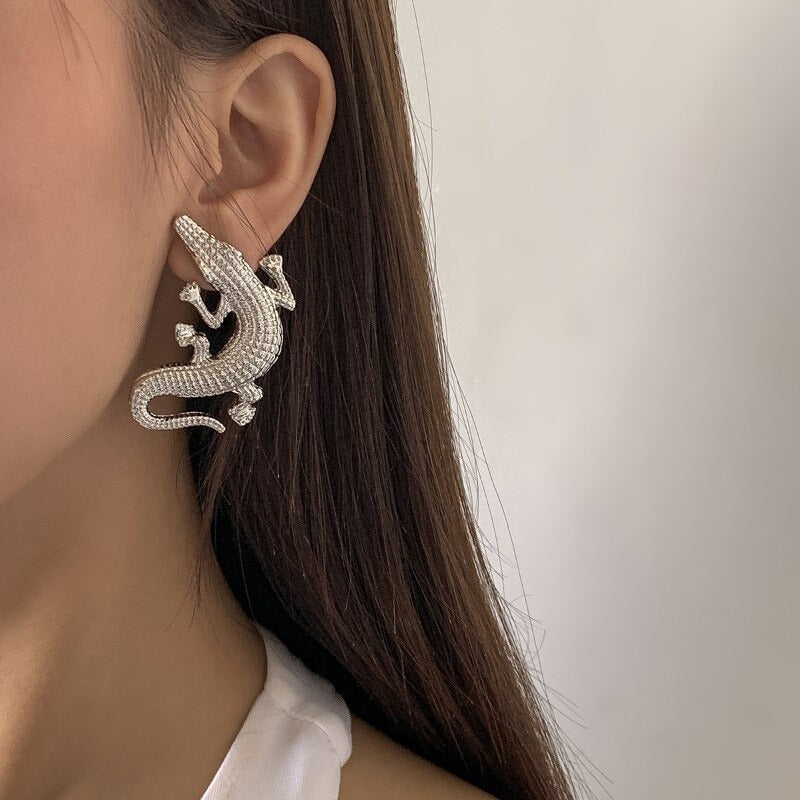 Realistic Crocodile earrings - Style's Bug