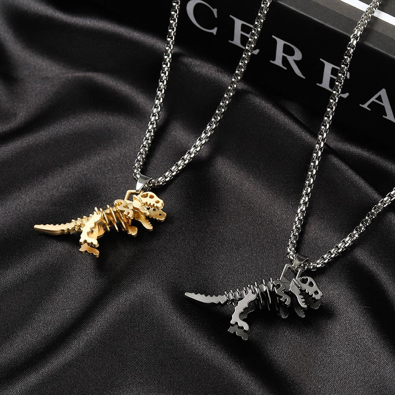 Skeleton Dinosaur Necklace - Style's Bug Both of them (30% OFF)