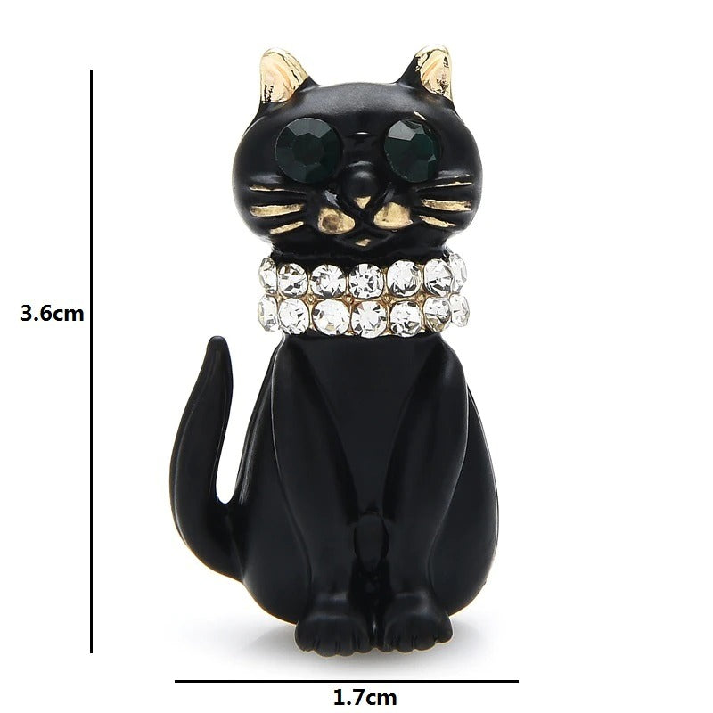 Artistic Black cat brooches - Style's Bug