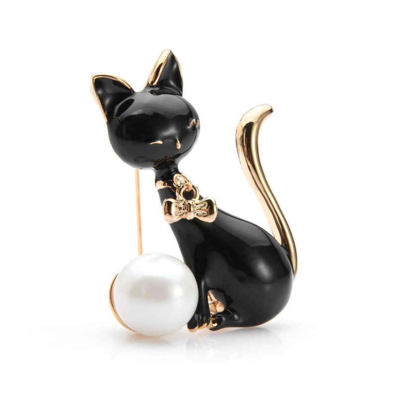 Artistic Black cat brooches - Style's Bug