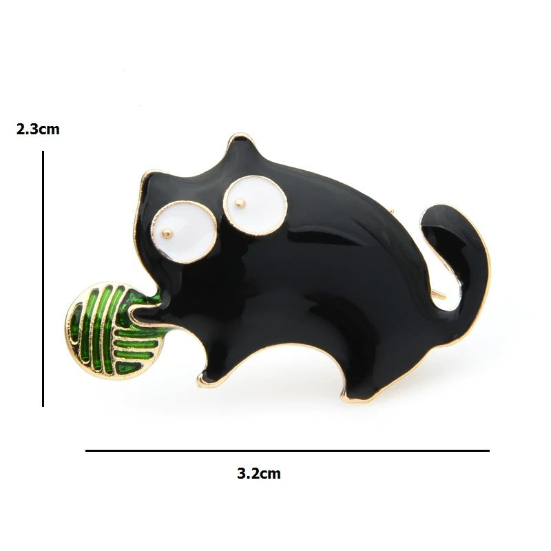 Artistic Black cat brooches - Style's Bug